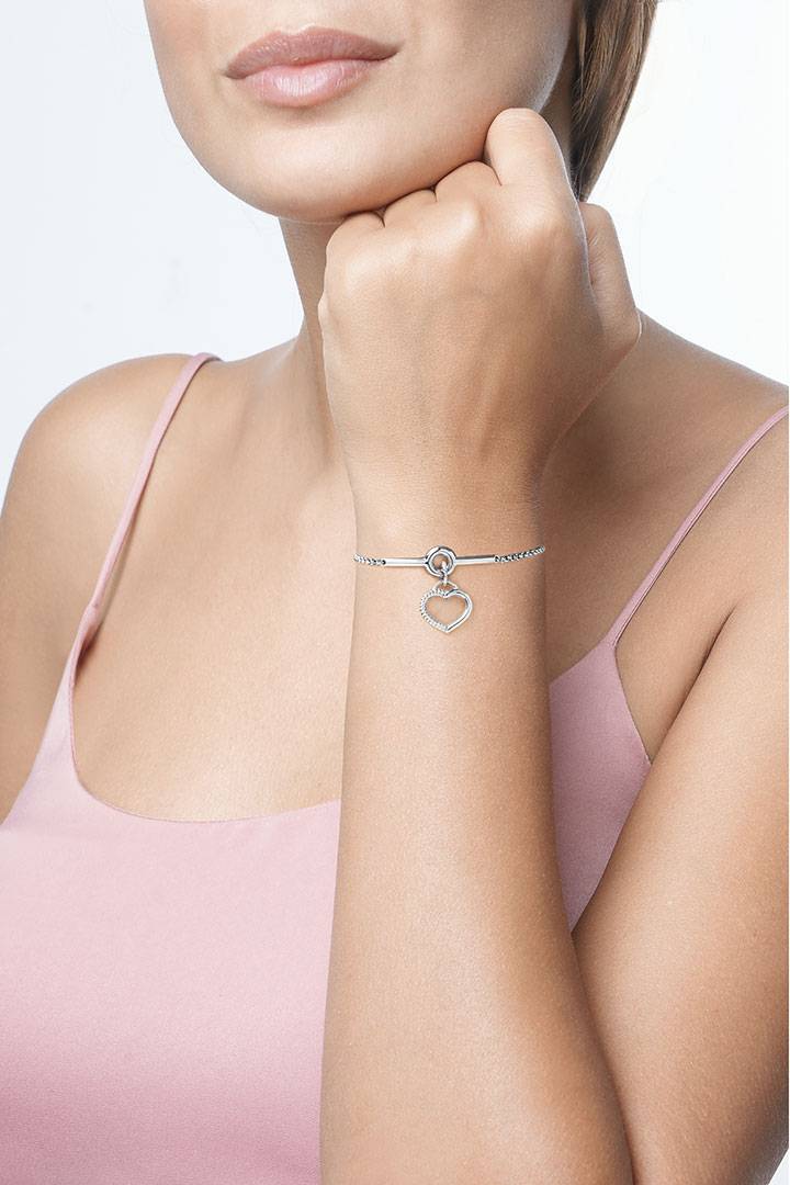 Opsobjects TWISTED Bracciale Cuore Pendente