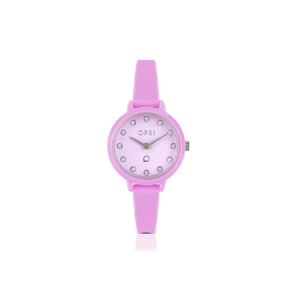 Opsobjects PRECIOUS ROUND orologio con cinturino in silicone