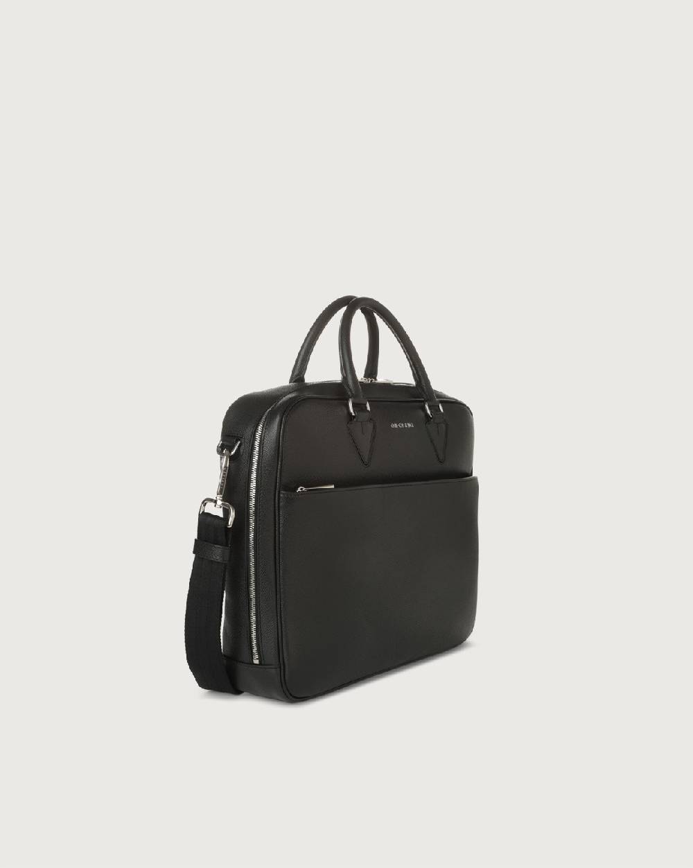 Orciani Borsa A Mano Business Slim Timeless In Pelle Palmellata