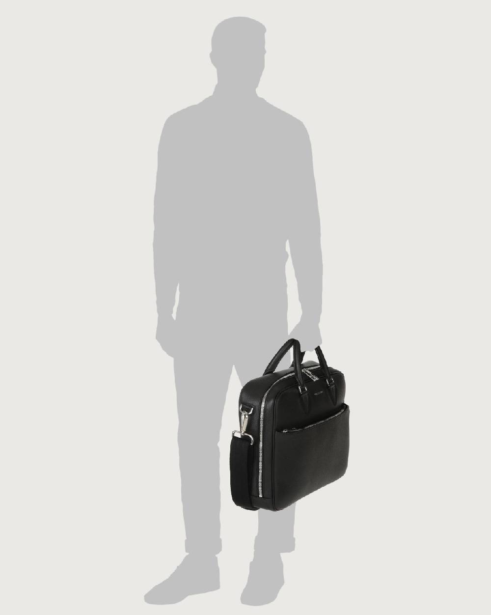 Orciani Borsa A Mano Business Slim Timeless In Pelle Palmellata
