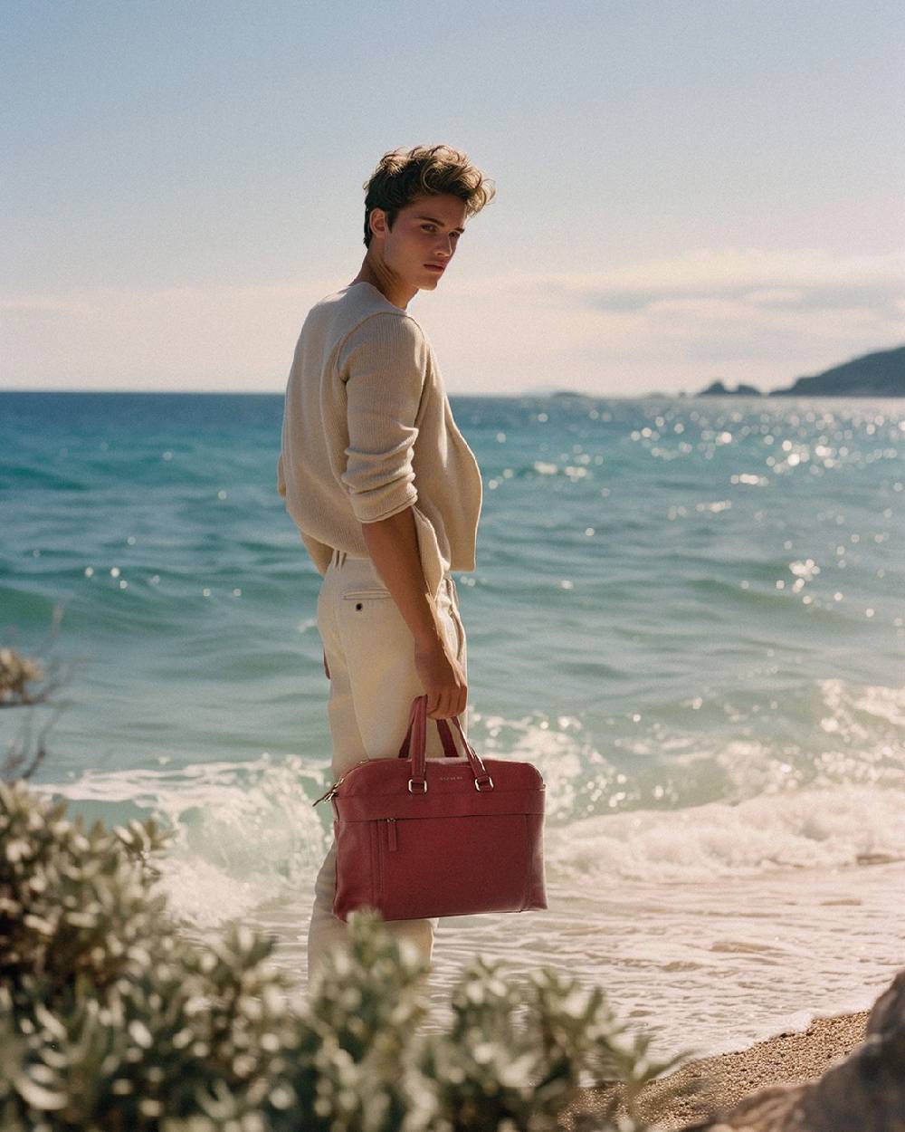 Orciani Borsa A Mano E A Tracolla Grande Micron In Pelle