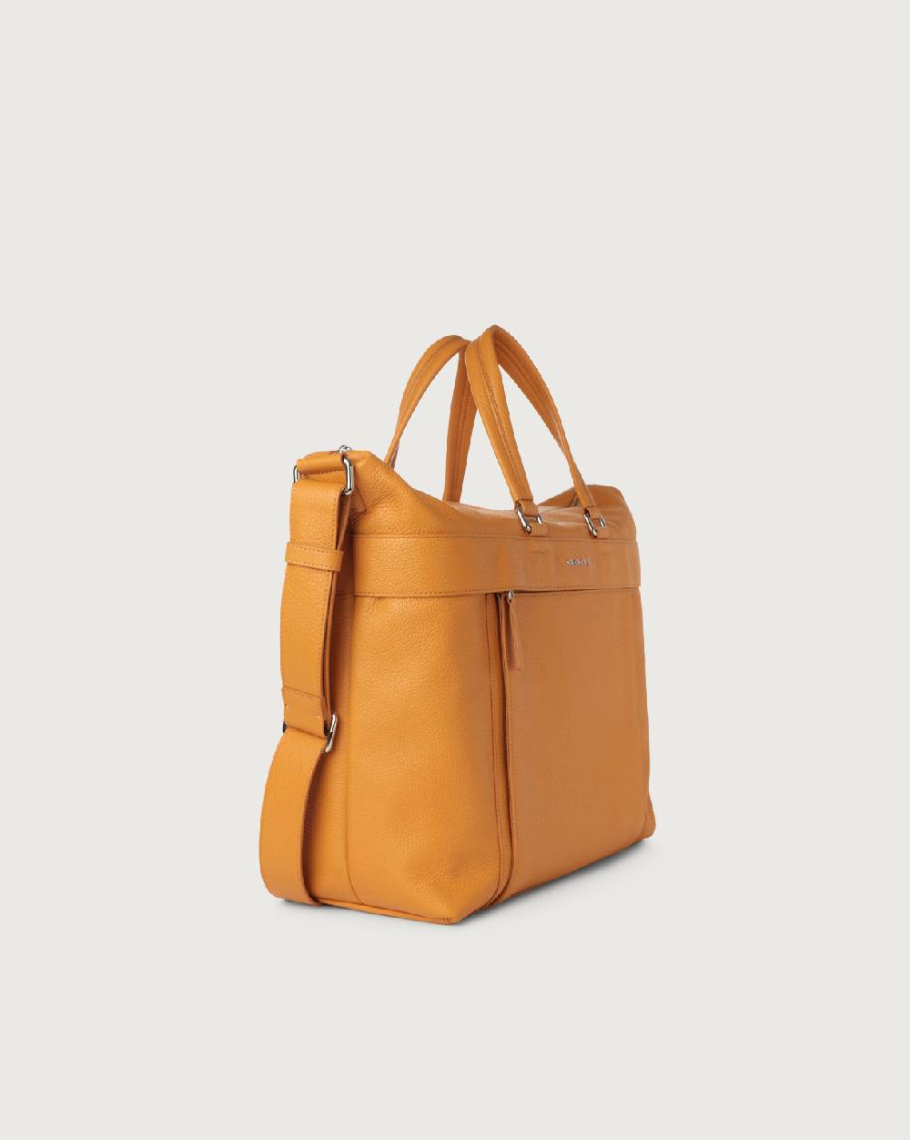 Orciani Borsa A Mano E A Tracolla Grande Micron In Pelle