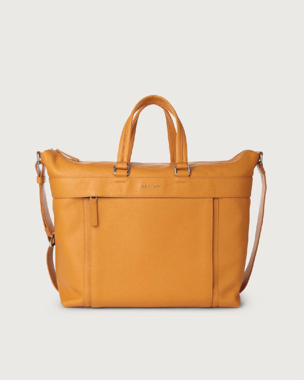 Orciani Borsa a mano e a tracolla grande Micron in pelle