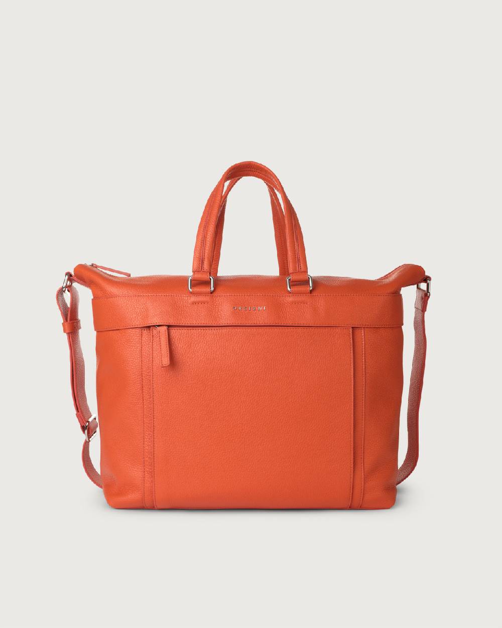 Orciani Borsa a mano e a tracolla grande Micron in pelle