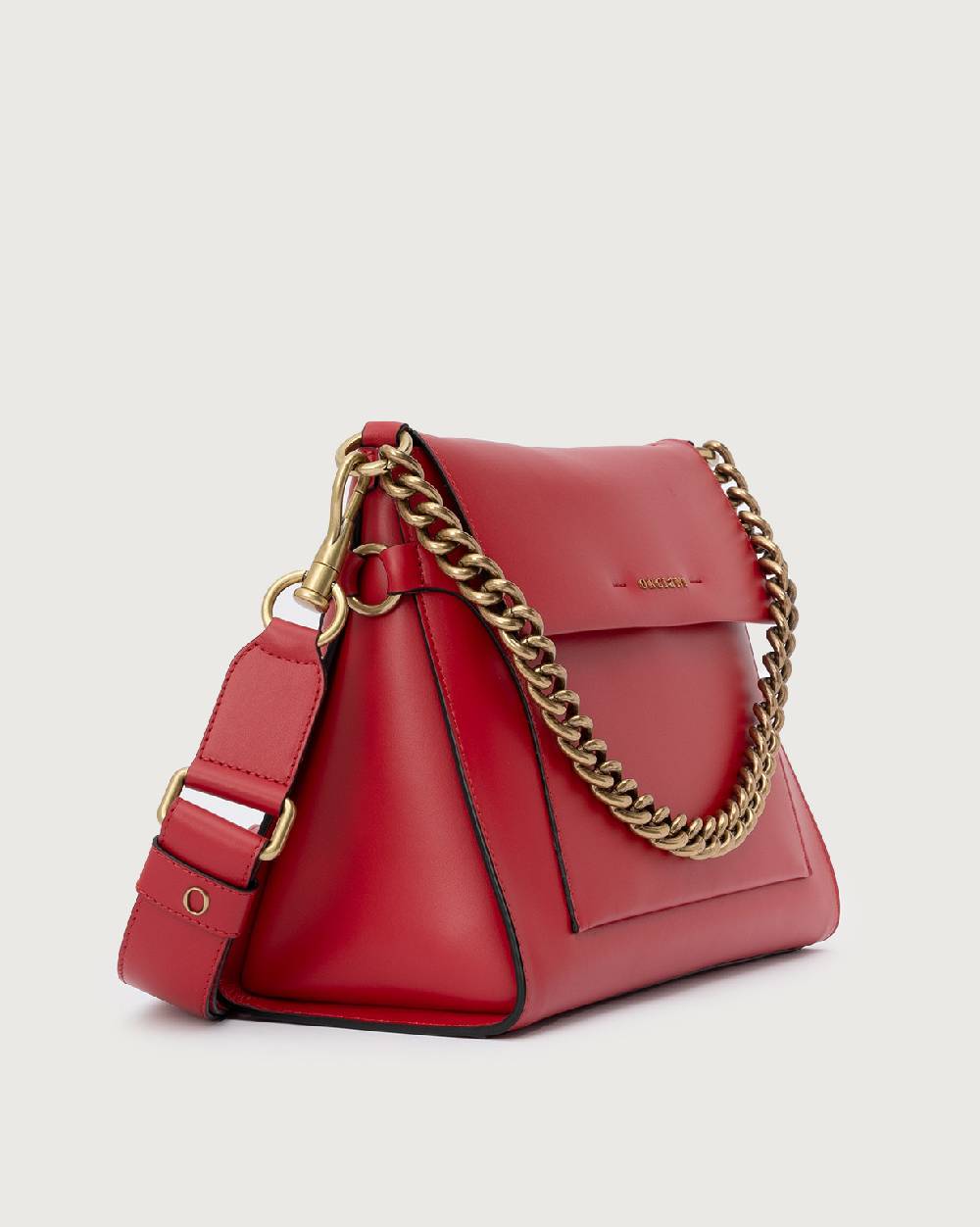 Orciani Borsa A Spalla Missy Couture In Pelle Con Catena E Tracolla