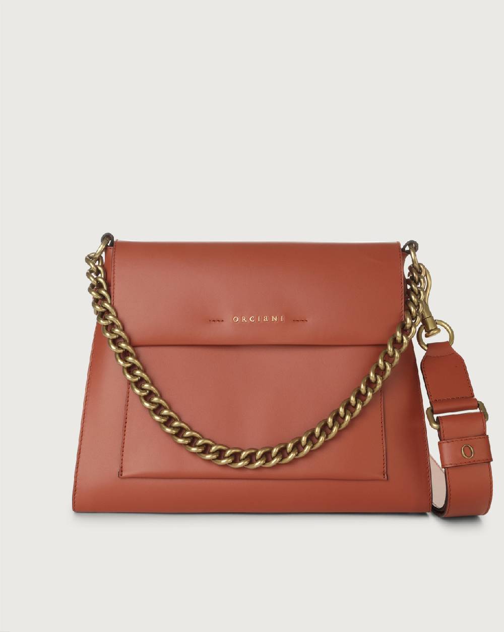 Orciani Borsa a spalla Missy Couture in pelle con catena e tracolla