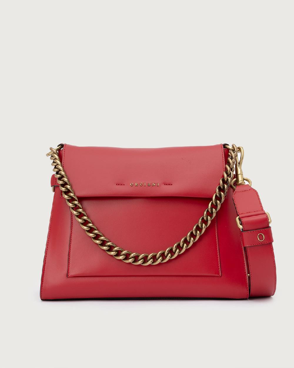 Orciani Borsa a spalla Missy Couture in pelle con catena e tracolla