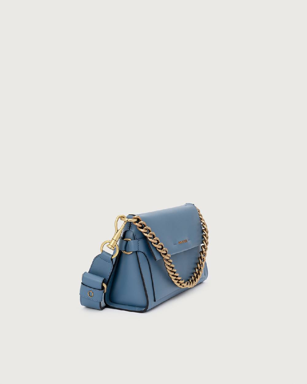 Orciani Borsa A Spalla Missy Longuette Couture In Pelle Con Tracolla