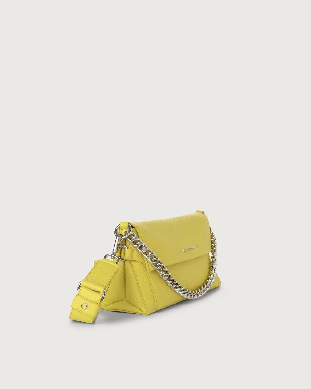 Orciani Borsa A Spalla Missy Longuette Soft In Pelle Con Catena E Tracolla