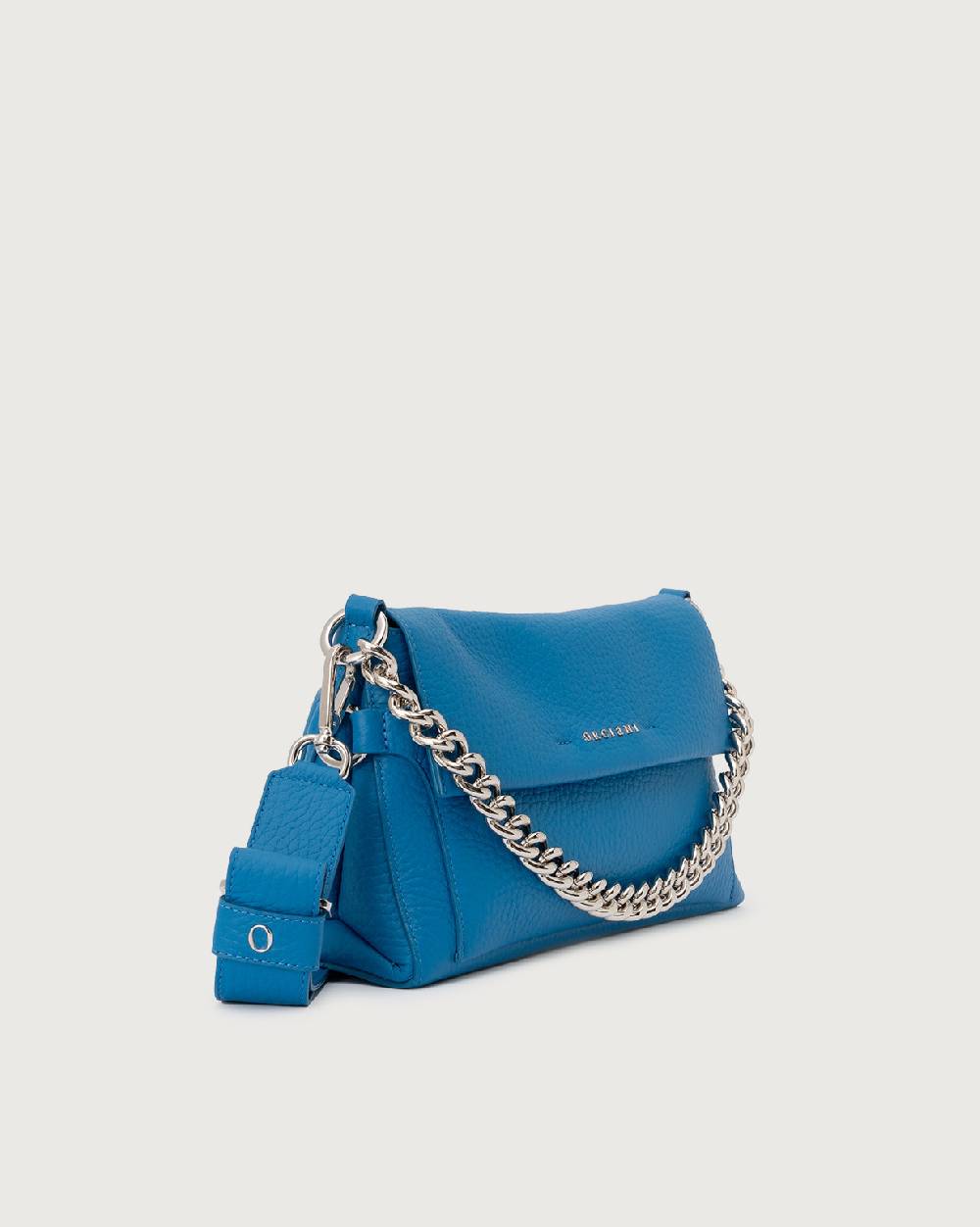 Orciani Borsa A Spalla Missy Longuette Soft In Pelle Con Catena E Tracolla