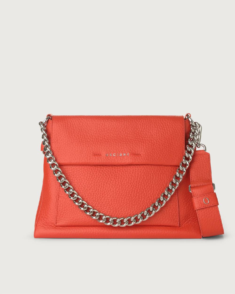 Orciani Borsa a spalla Missy Soft in pelle con catena e tracolla