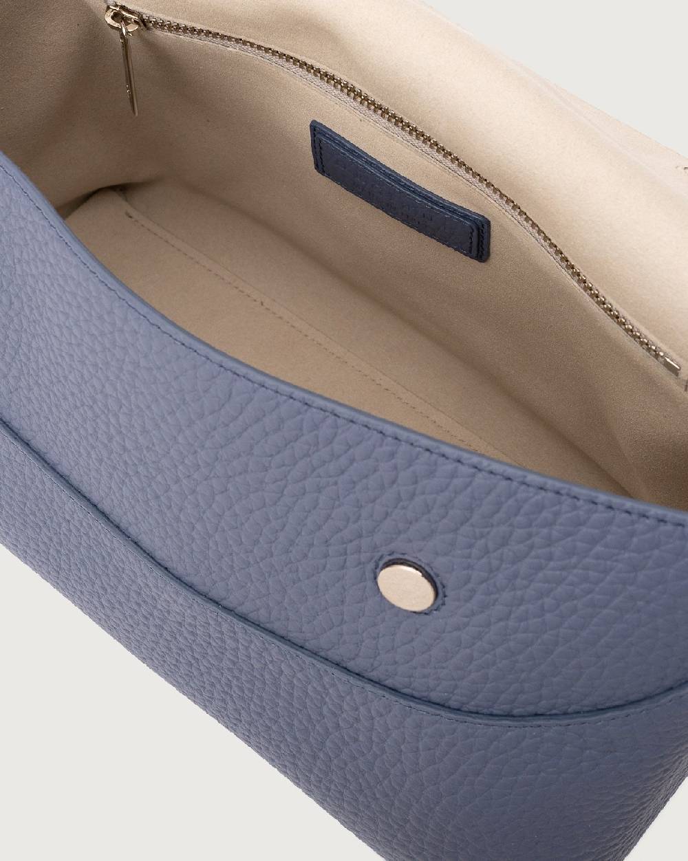 Orciani Borsa A Spalla Nana Soft In Pelle Martellata Con Tracolla