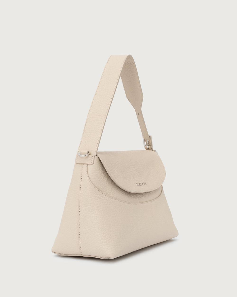Orciani Borsa A Spalla Nana Soft In Pelle Martellata Con Tracolla