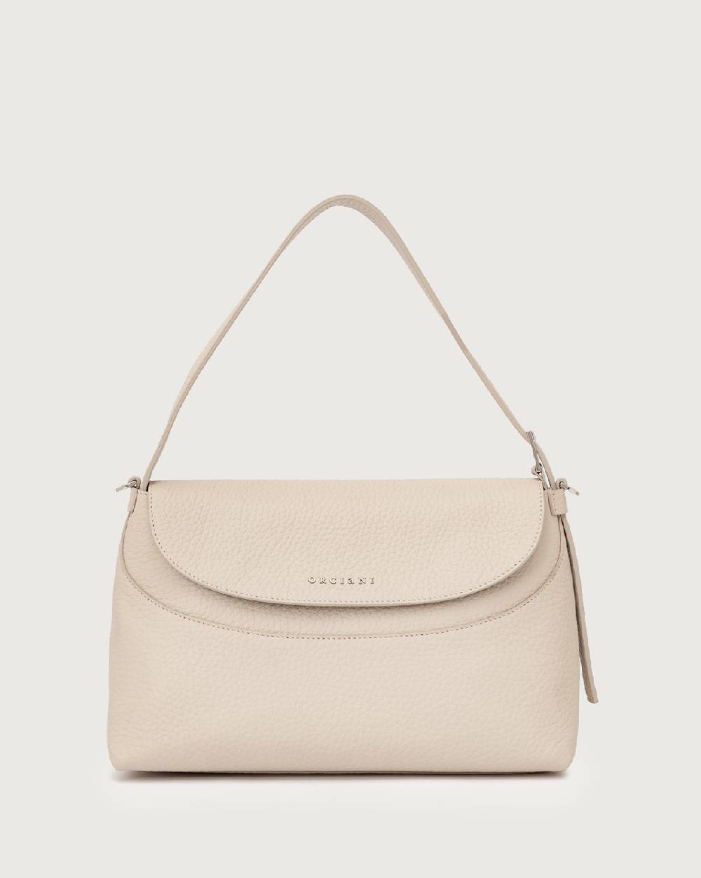 Orciani Borsa a spalla Nana Soft in pelle martellata con tracolla