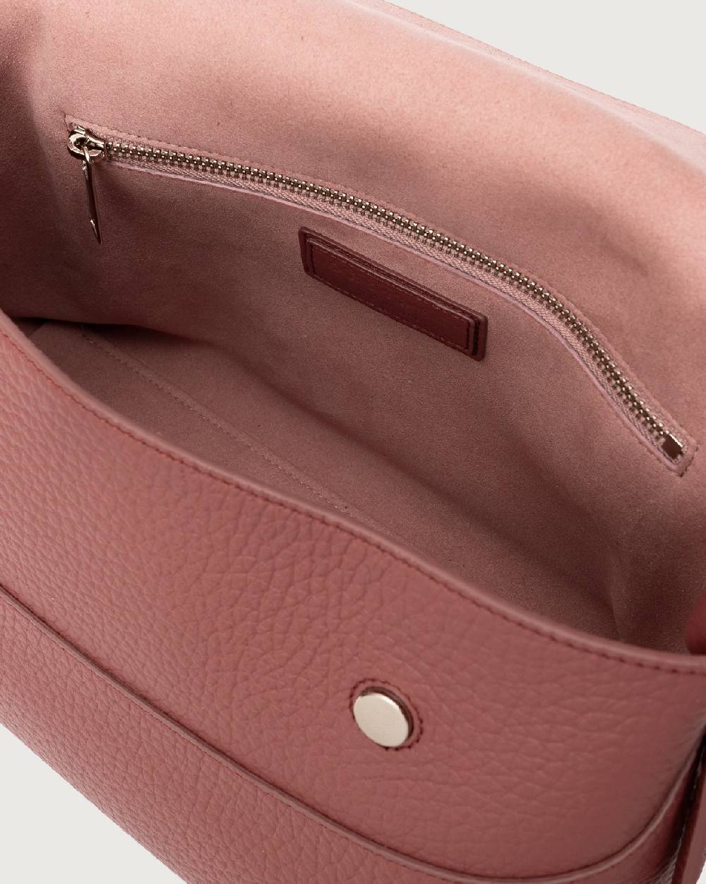 Orciani Borsa A Spalla Nana Soft In Pelle Martellata Con Tracolla