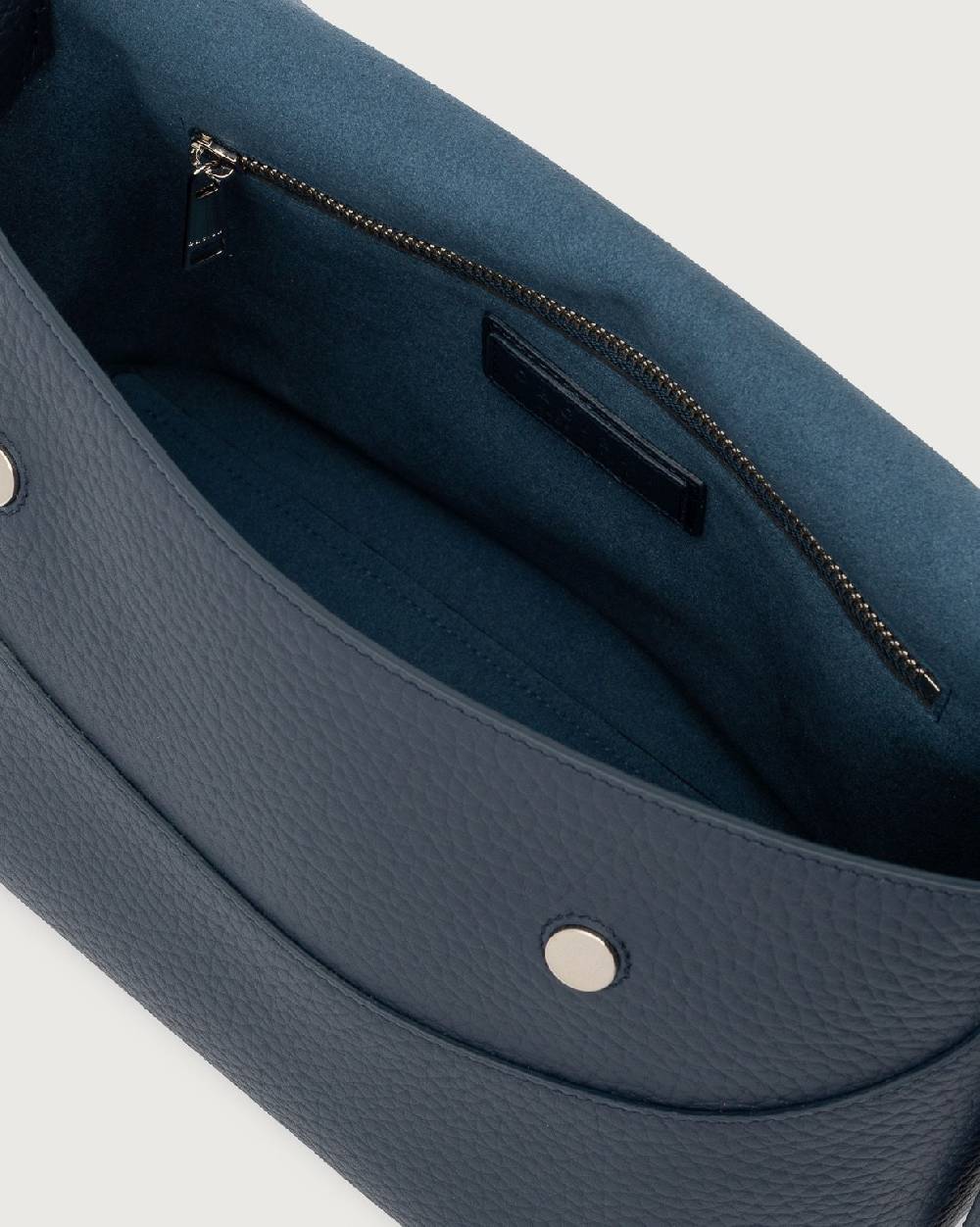 Orciani Borsa A Spalla Nana Soft In Pelle Martellata Con Tracolla