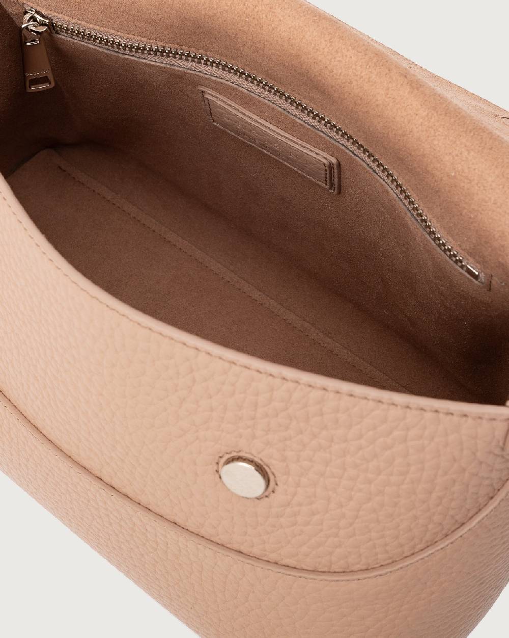 Orciani Borsa A Spalla Nana Soft In Pelle Martellata Con Tracolla