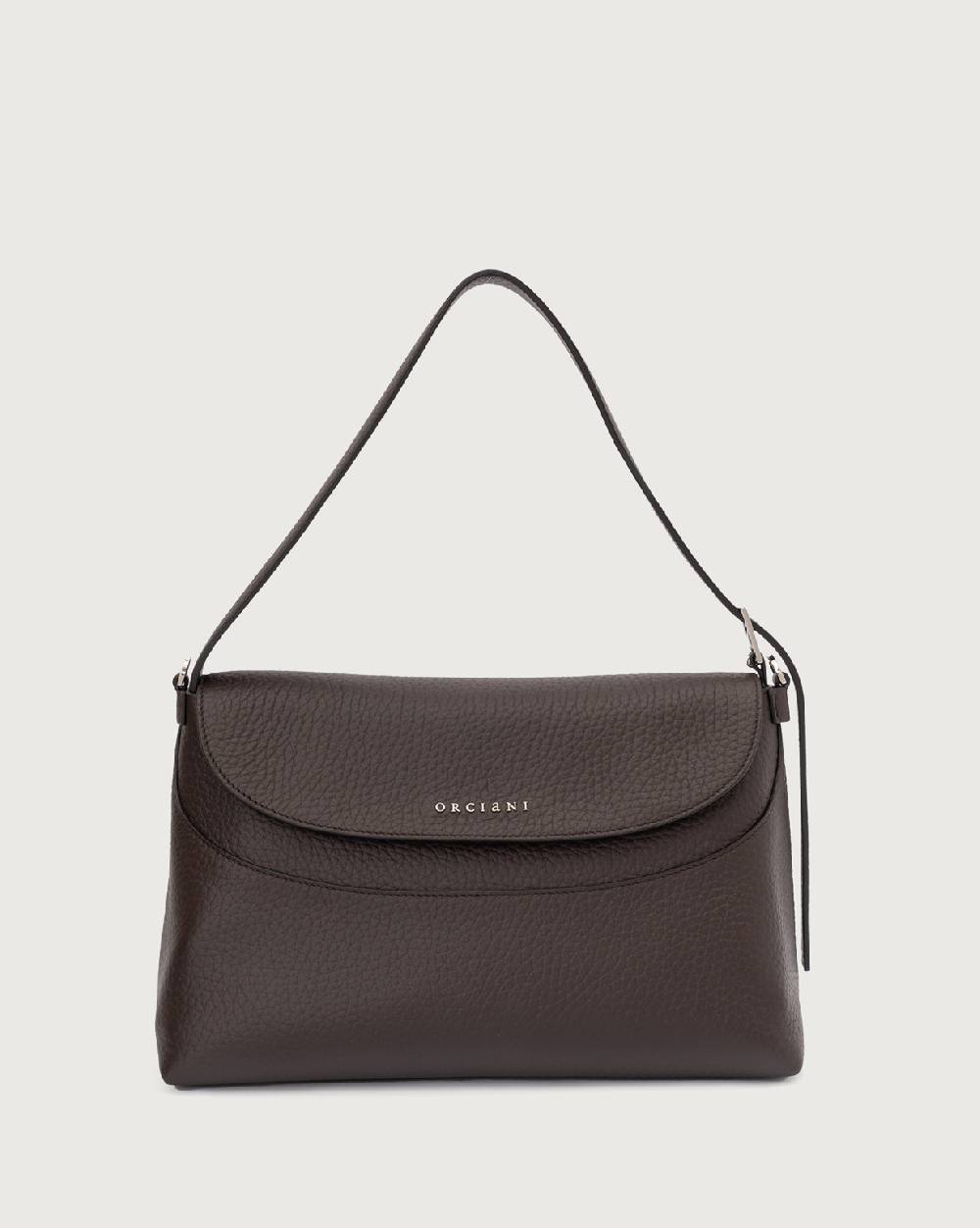 Orciani Borsa a spalla Nana Soft in pelle martellata con tracolla
