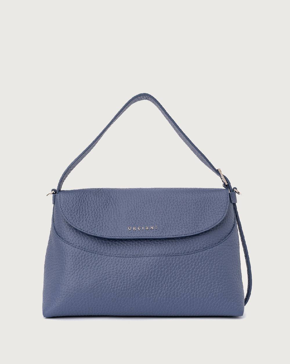Orciani Borsa a spalla Nana Soft in pelle martellata con tracolla