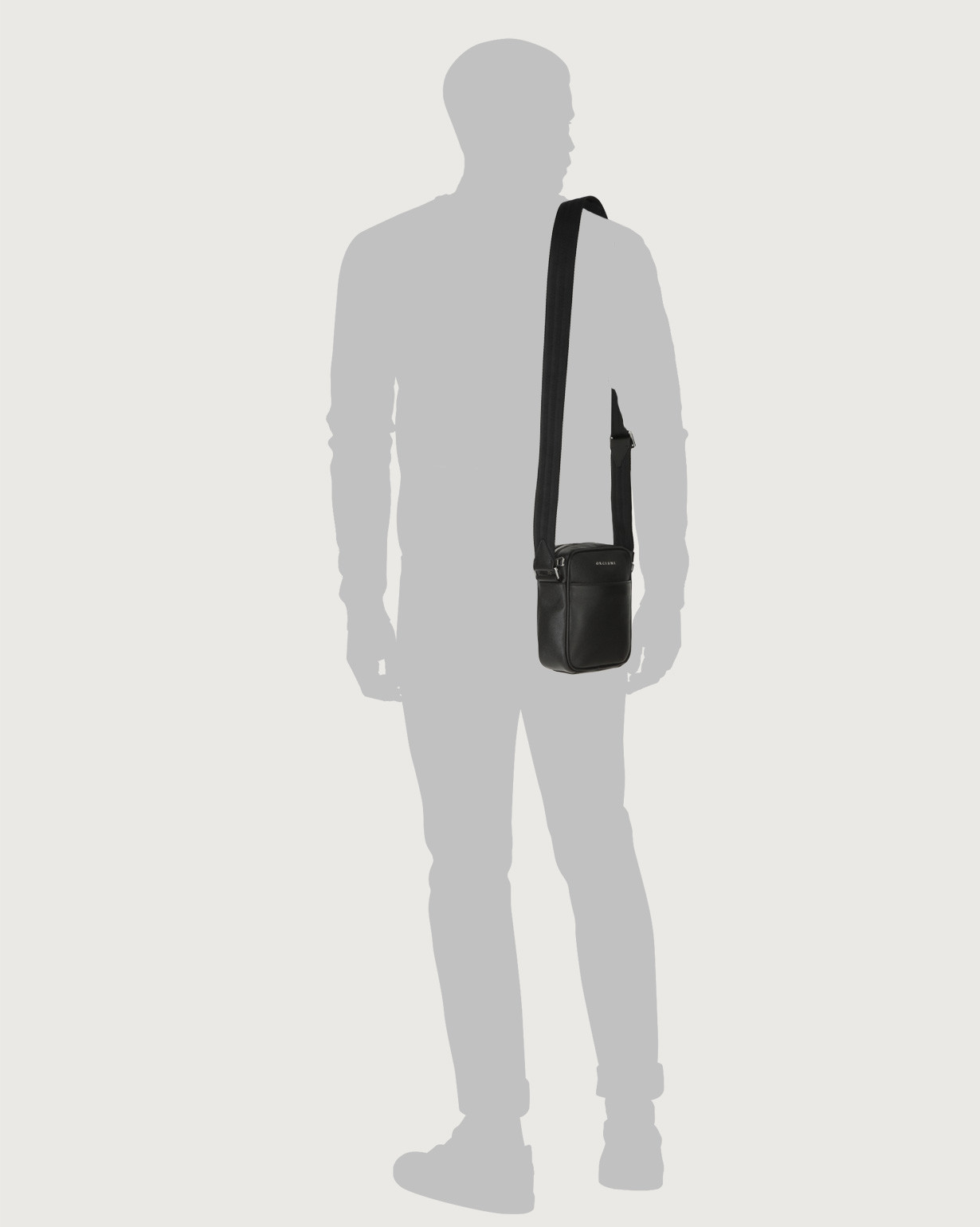 Orciani Borsa A Tracolla Piccola Timeless In Pelle Palmellata