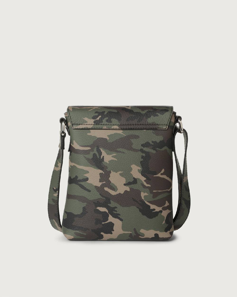 Orciani Borsa Messenger Piccola Camouflage In Pelle