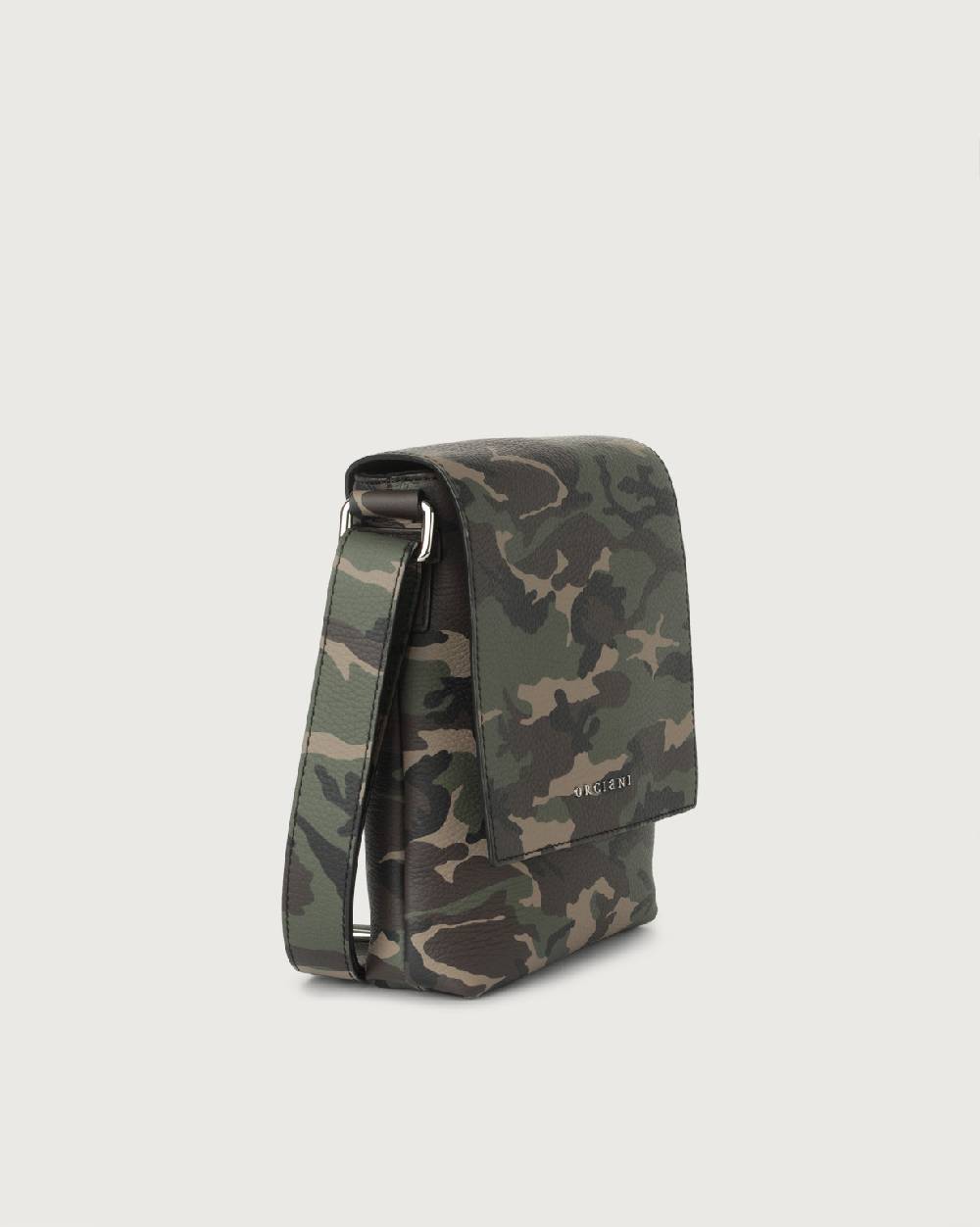 Orciani Borsa Messenger Piccola Camouflage In Pelle