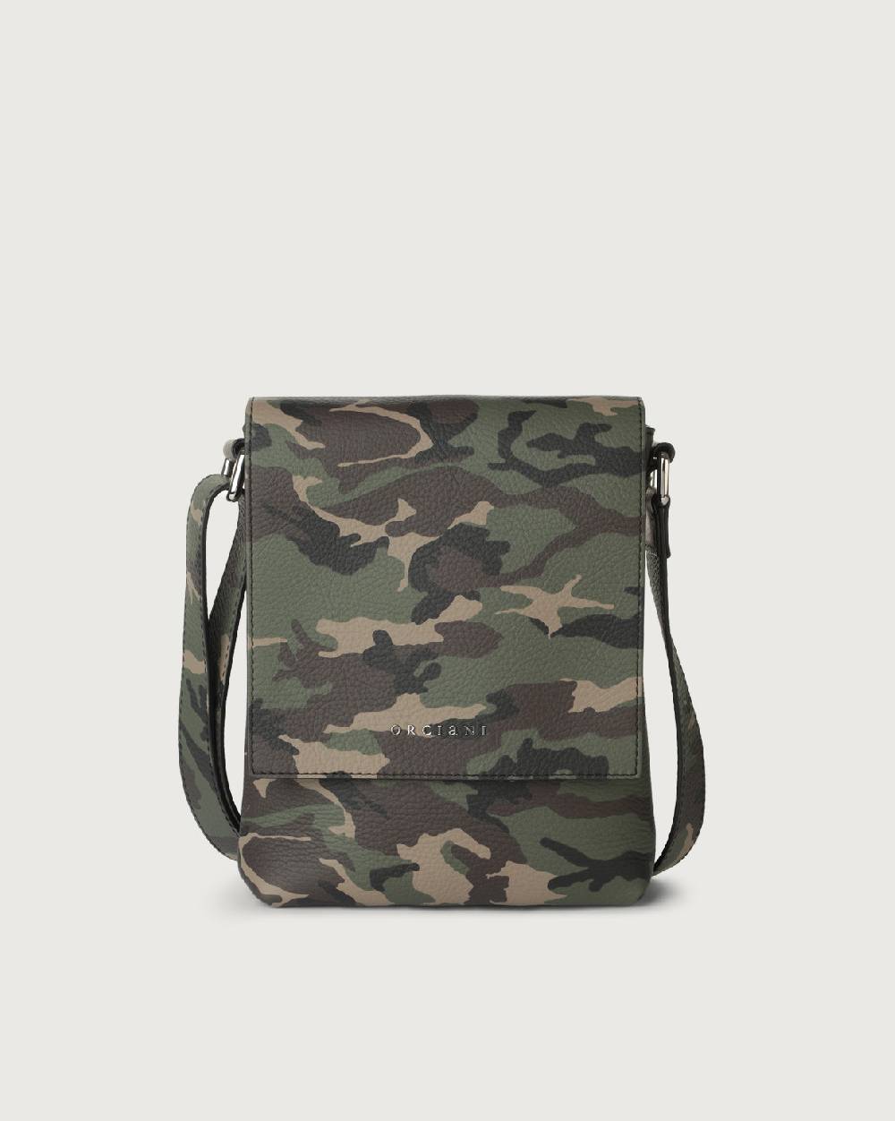Orciani Borsa messenger piccola Camouflage in pelle