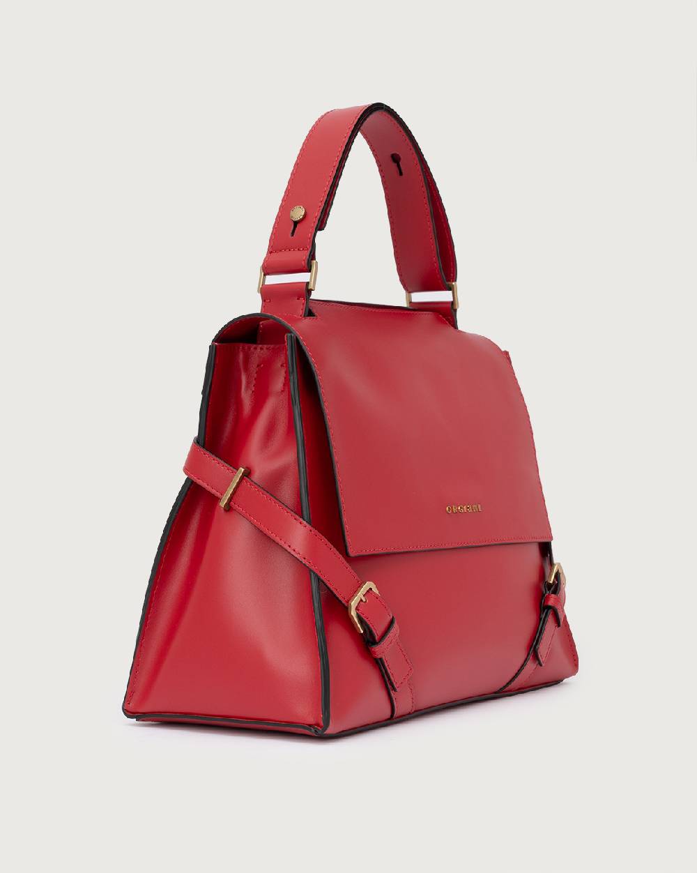 Orciani Borsa Sveva Couture Media A Spalla In Pelle Con Tracolla