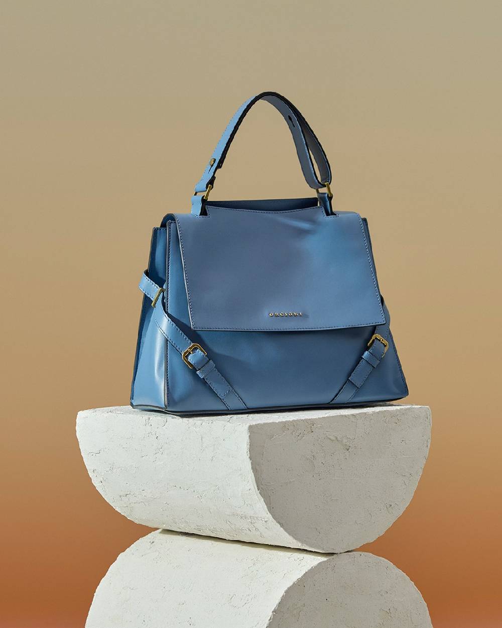 Orciani Borsa Sveva Couture Media A Spalla In Pelle Con Tracolla