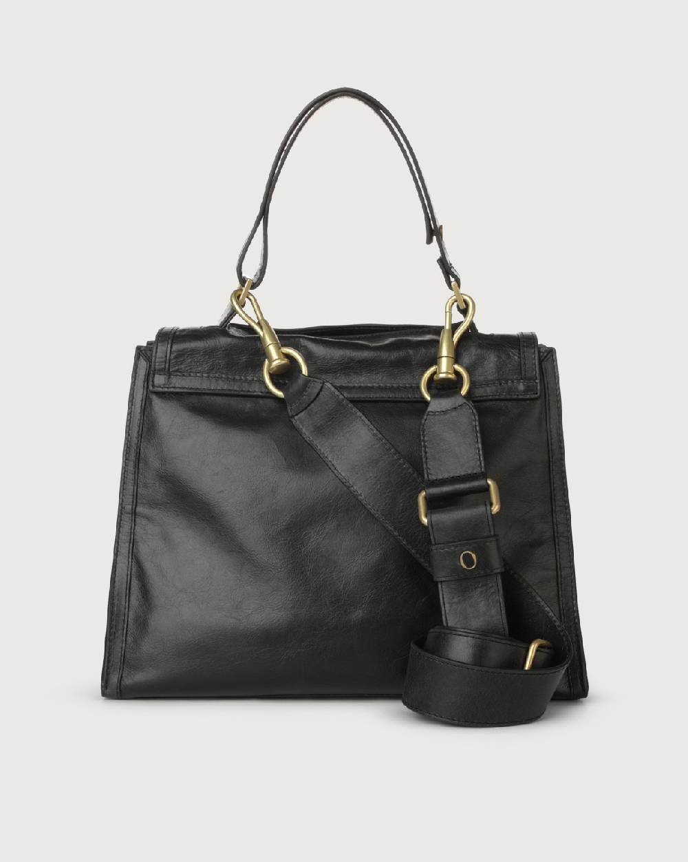 Orciani Borsa Sveva Notturno Media In Pelle Con Tracolla