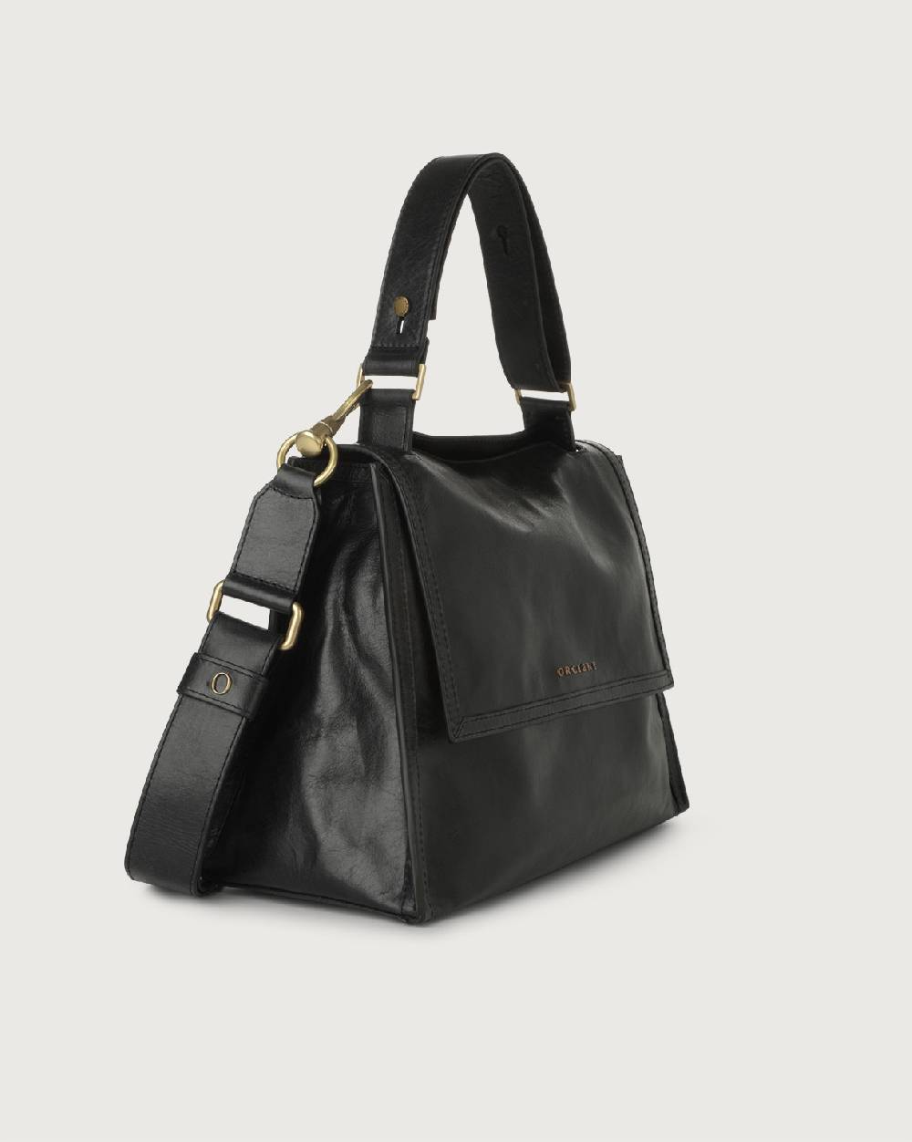 Orciani Borsa Sveva Notturno Media In Pelle Con Tracolla