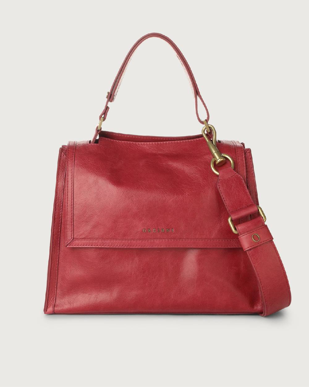 Orciani Borsa Sveva Notturno Media in pelle con tracolla