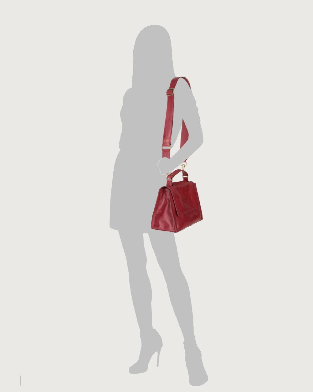 Orciani Borsa Sveva Notturno Piccola In Pelle Con Tracolla