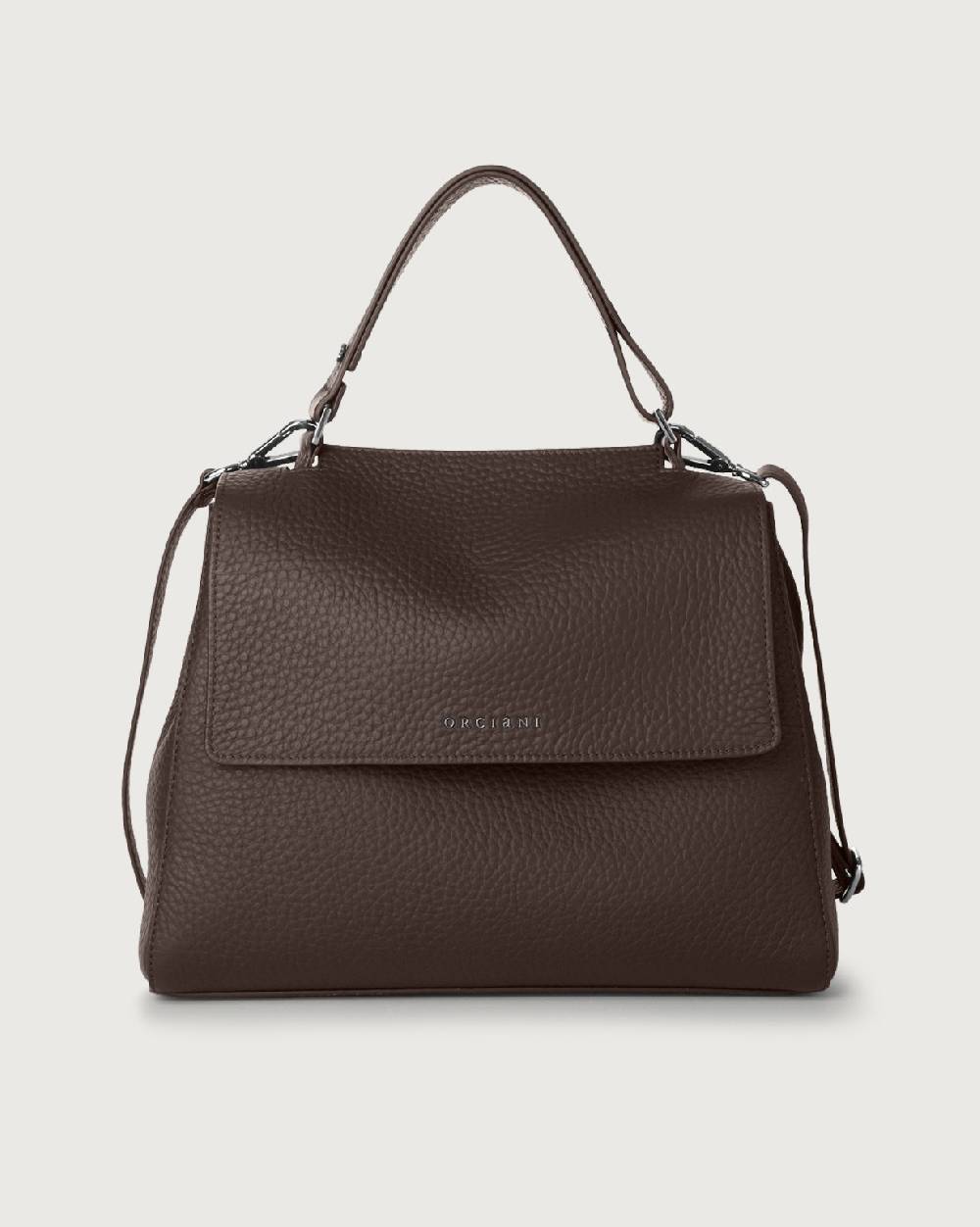 Orciani Borsa Sveva Soft Media A Spalla In Pelle Con Tracolla