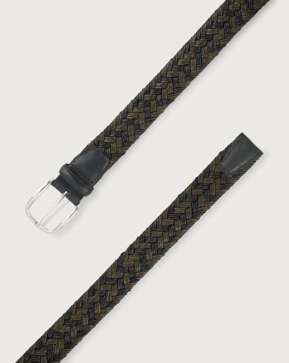 Orciani Cintura Intrecciata Domo In Cuoio Rigenerato