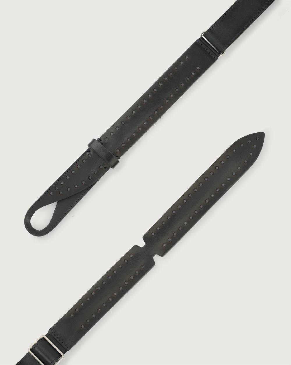 Orciani Cintura Nobuckle Bull In Pelle Con Infilatura