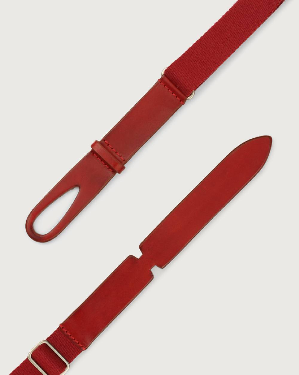 Orciani Cintura Nobuckle Kids Bull In Cuoio E Tessuto