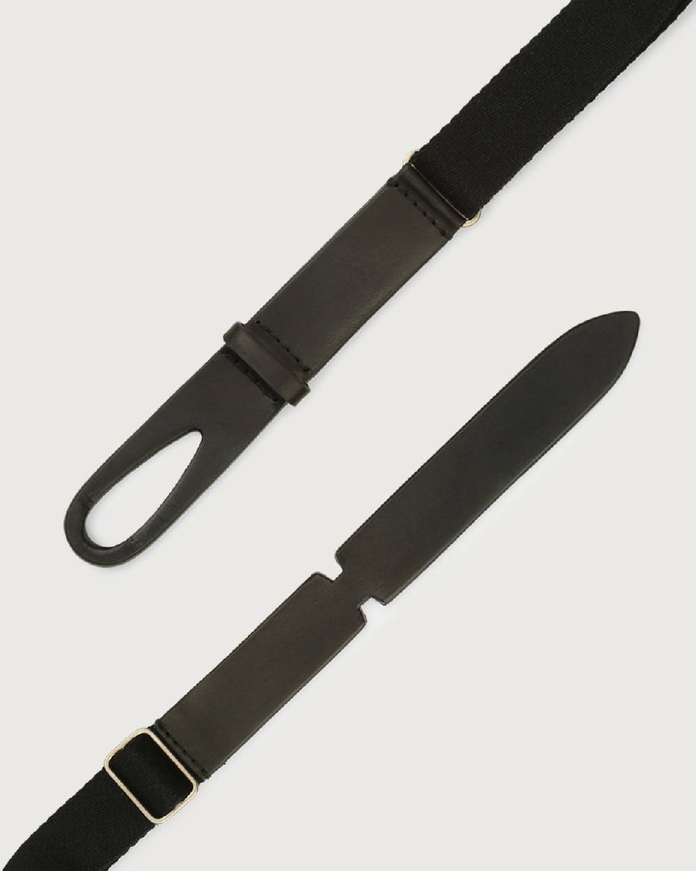 Orciani Cintura Nobuckle Kids Bull In Cuoio E Tessuto