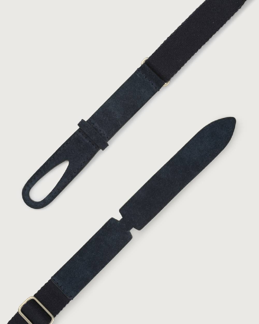 Orciani Cintura Nobuckle Kids Suede In Camoscio E Tessuto