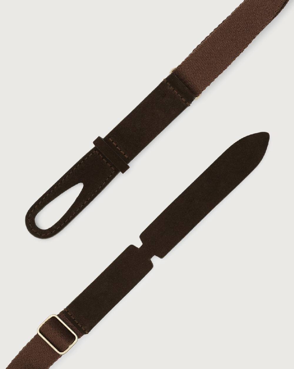 Orciani Cintura Nobuckle Kids Suede In Camoscio E Tessuto