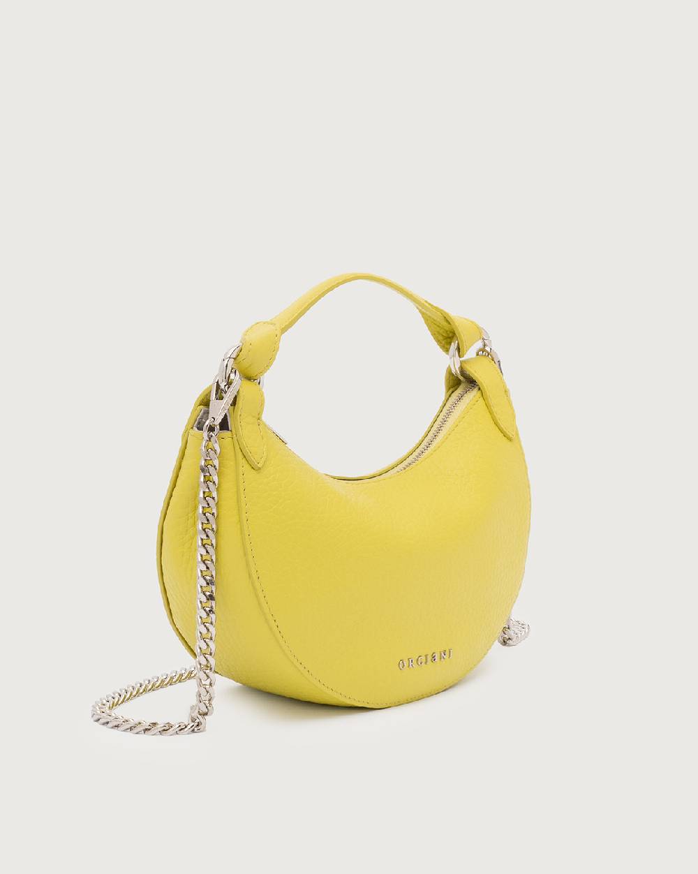 Orciani Mini Bag Dumpling Soft In Pelle Con Tracolla