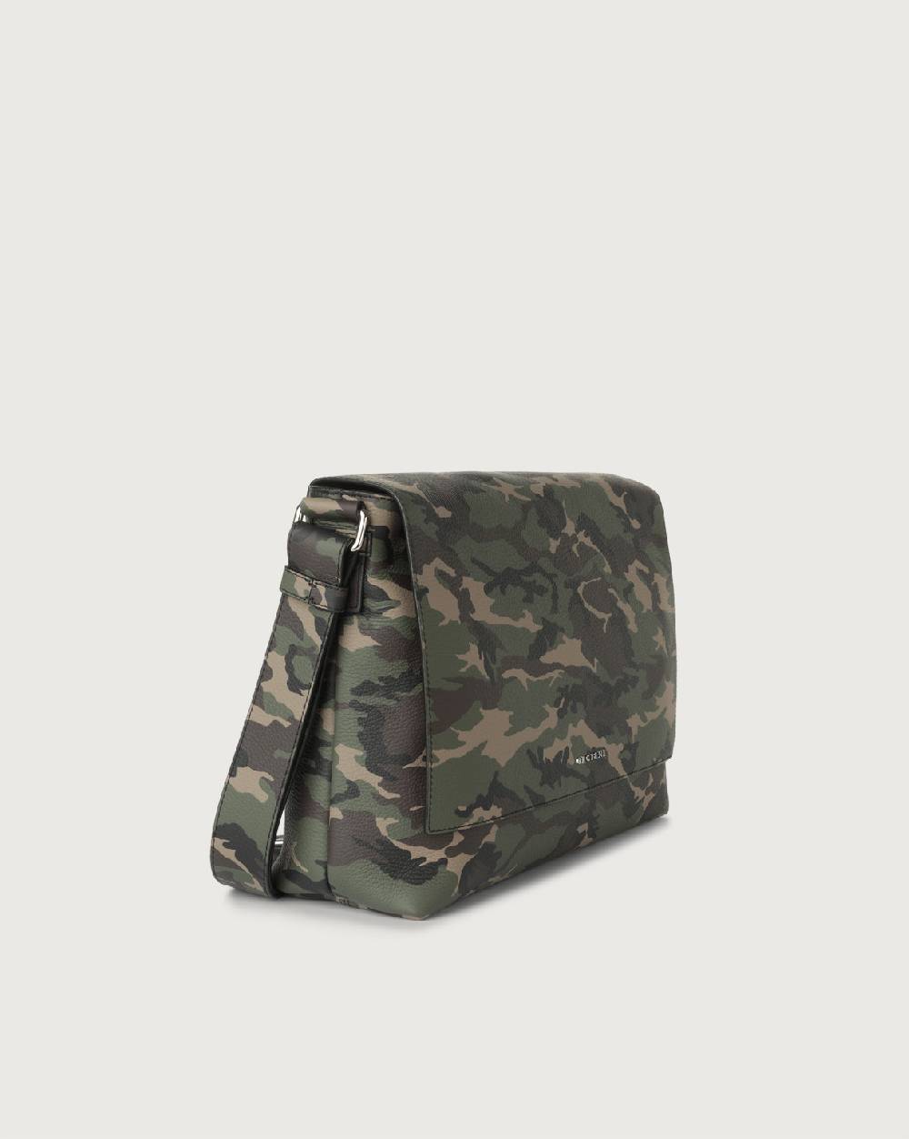 Orciani Borsa Messenger Camouflage In Pelle