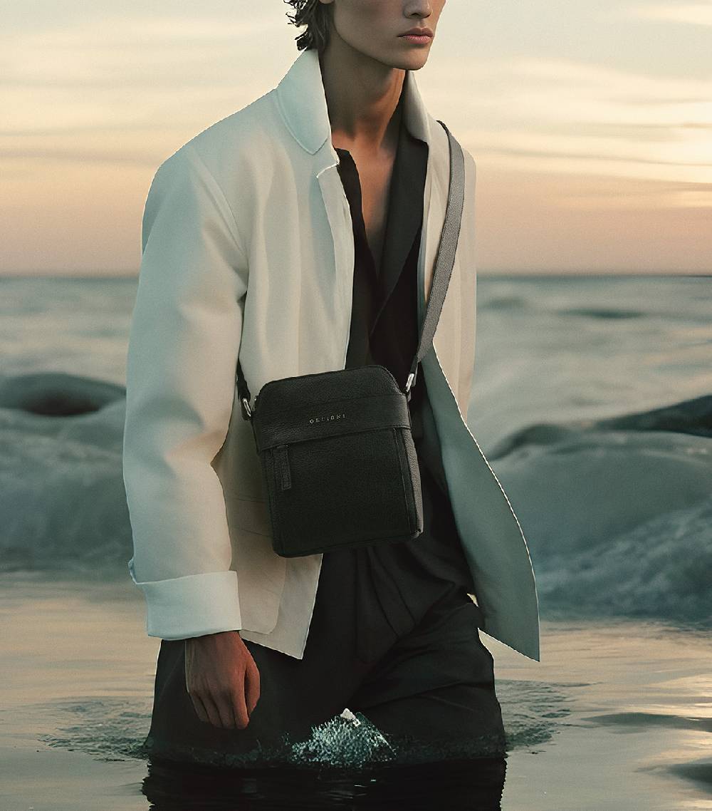 Orciani Borsa Messenger Piccola Micron In Pelle