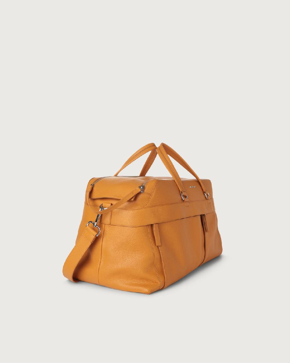 Orciani Borsone Micron In Pelle Con Tracolla