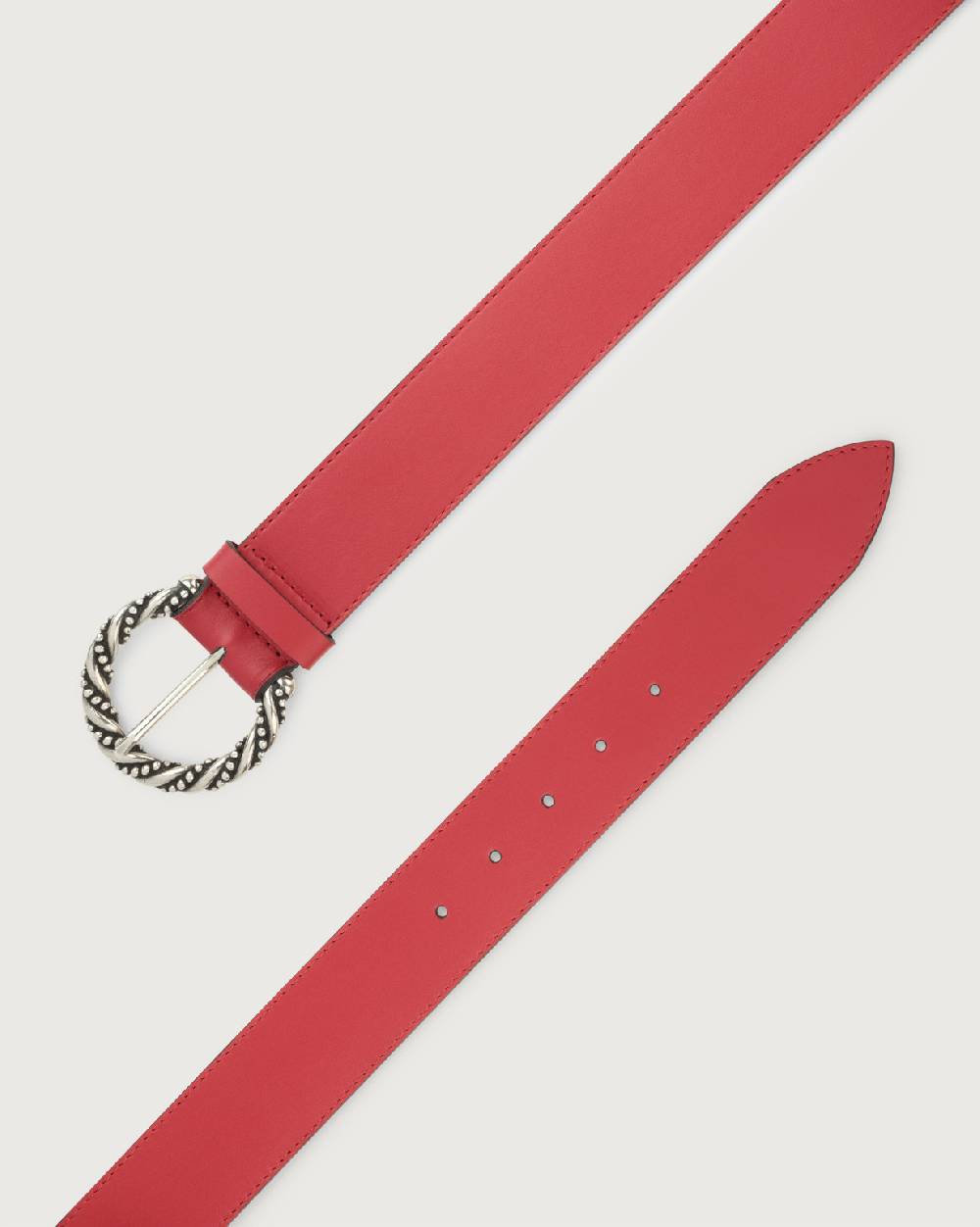 Orciani Cintura Couture In Pelle 4 Cm