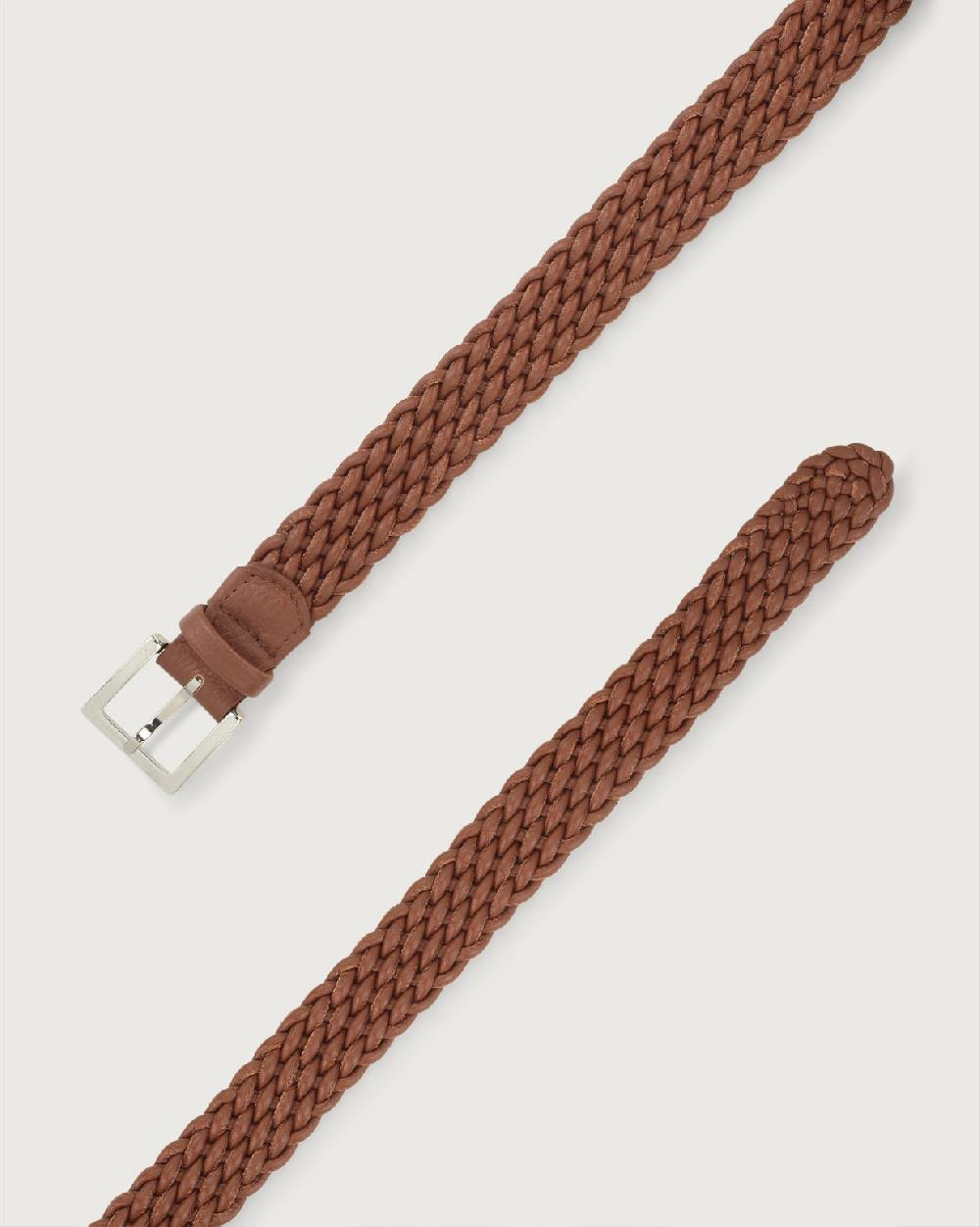 Orciani Cintura Intrecciata Micron In Pelle