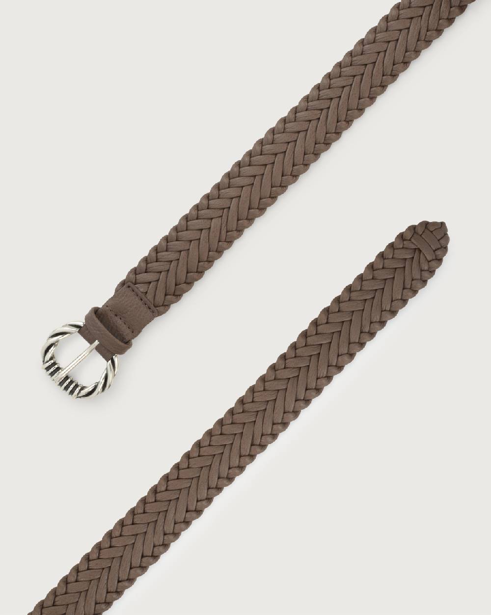 Orciani Cintura Intrecciata Sense In Pelle