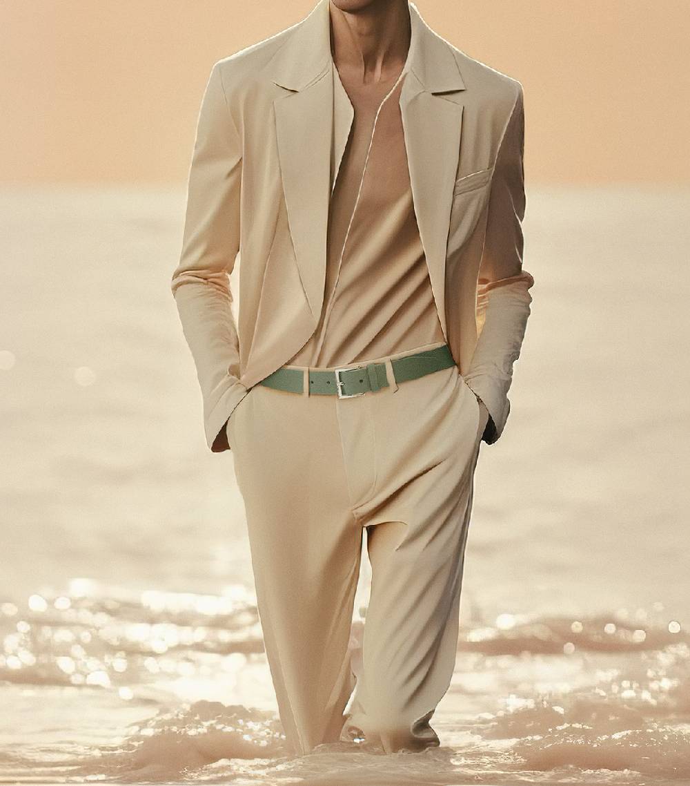 Orciani Cintura Micron in pelle 3 cm