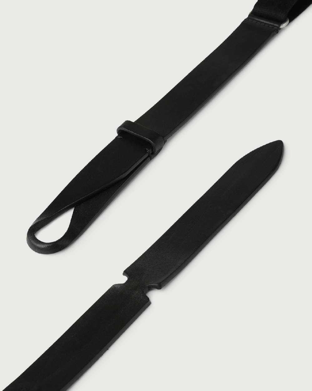 Orciani Cintura Nobuckle Bull In Cuoio E Tessuto