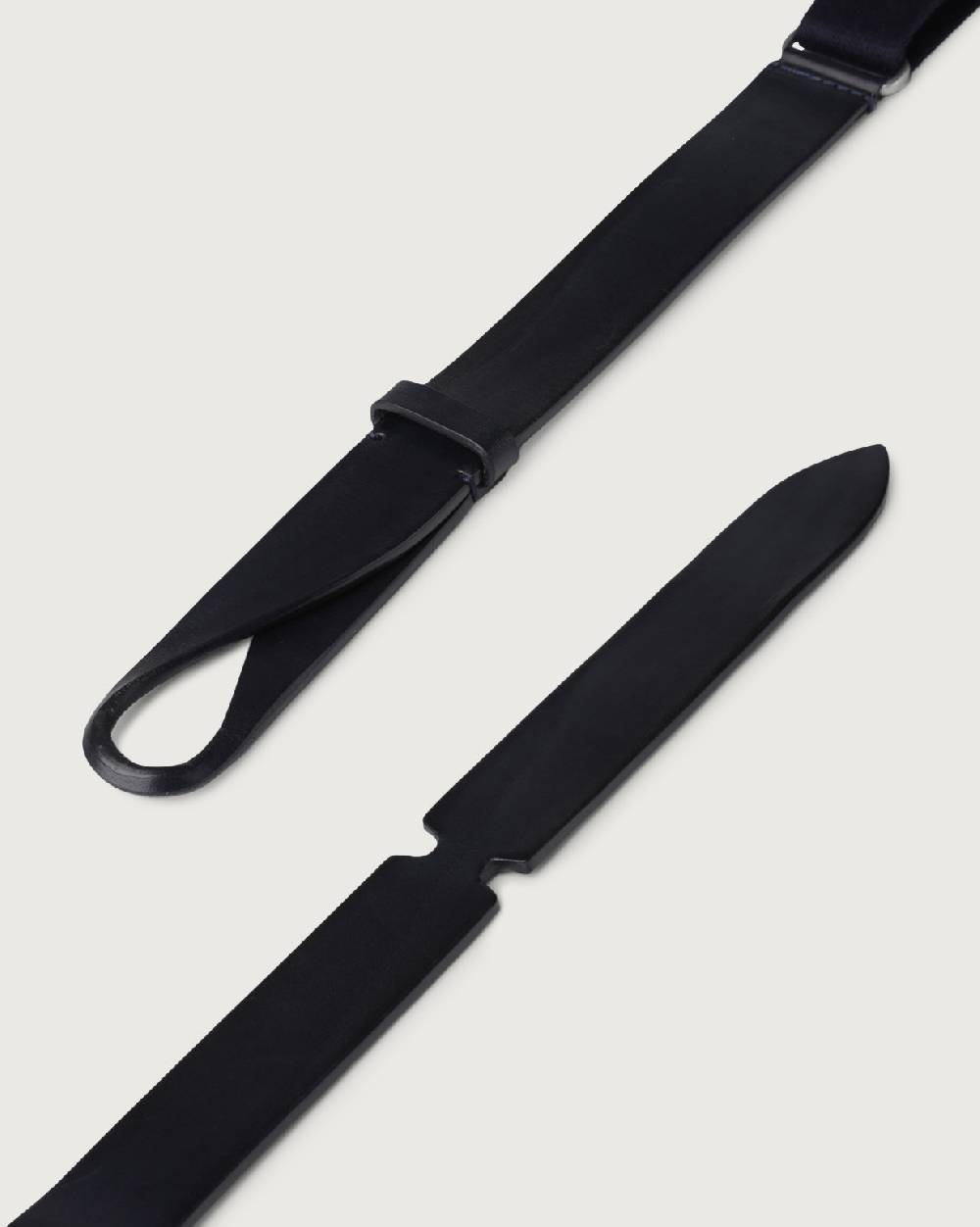 Orciani Cintura Nobuckle Bull In Cuoio E Tessuto